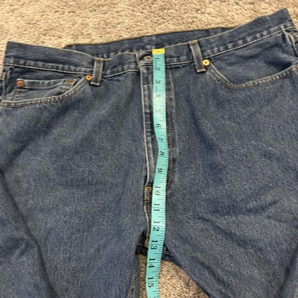 Levis 505 Mens Jeans 40x34 Regular Fit Straight Leg Medium Wash